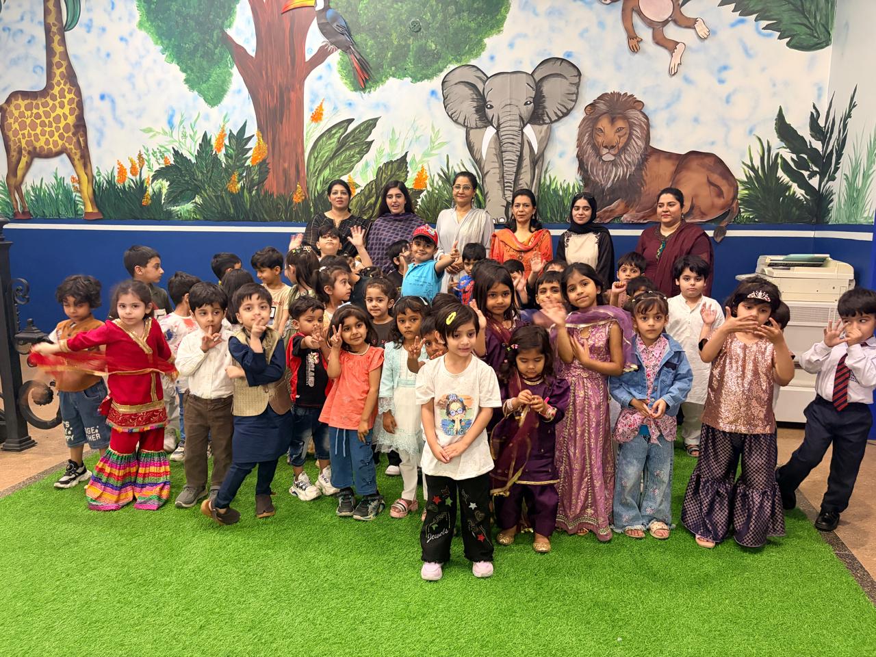Nursery class in traditional dress for Cultural Day
