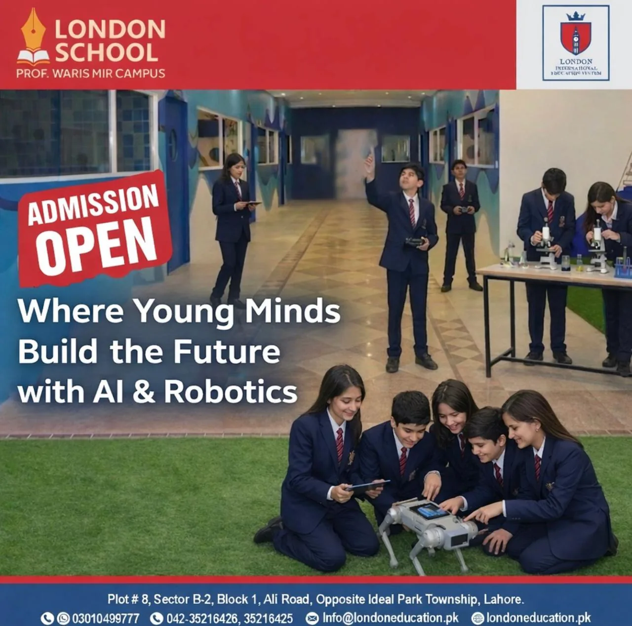 Children working on a robotics project